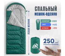 Спальный мешок RSP SLEEP 250 зеленый, левая молния, фото 