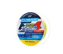 Шнур FLAGMAN PE Hybrid F4 135m FluoYellow 0.16mm. 9.1кг/20lb, Диаметр лески: 0.16 мм, Размотка: 135 м, Цвет: FluoYellow, фото 