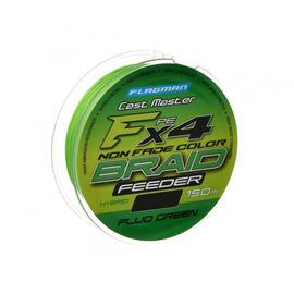 Шнур FLAGMAN Cast Master Feeder Braid F4 150м Fluo Green 0.10мм 5.1кг 11lb. шт, Разрывная нагрузка: 5.1кг, Диаметр лески: 0.10 мм, Размотка: 150 м, фото 