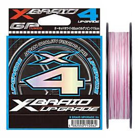 Шнур YGK X-Braid Upgrade X4 100м White Pink #0.2, 0.074мм, 4lb, 1.8кг, Расцветка: бело-розовый, Диаметр лески: 0.074 мм, Размотка: 100 м, фото 