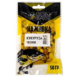 LION BAITS Кукуруза насадочная "Наживка" натуральная "Чеснок" 50гр, фото 