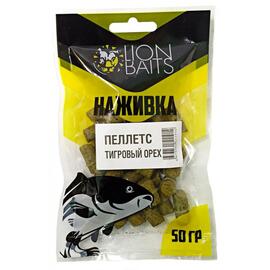 Lion baits Пеллетс насадочный "Наживка" с резинкой "Тигровый орех" 8 мм 50гр, фото 