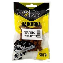 Lion baits Пеллетс насадочный "Наживка" с резинкой "Тутти-Фрутти" 8 мм 50гр, фото 