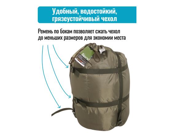 Спальный мешок одеяло с капюшоном ThermoProActive -20 (225x90) хаки, Размер: 225x90, Цвет: хаки, фото , изображение 4