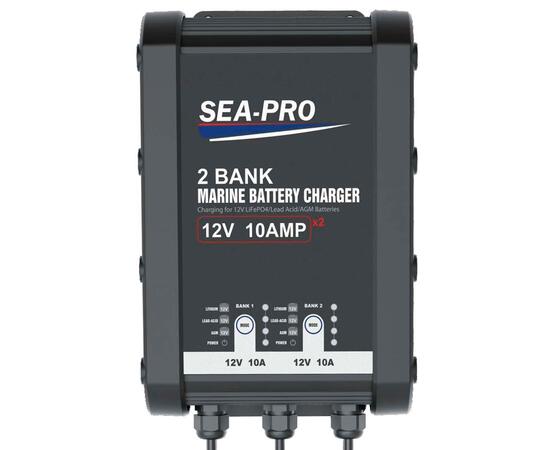 Зарядное устройство Sea-Pro ТЕ4-0333A (2х12В AGM, LEAD-ACID, LiFePo4), фото 