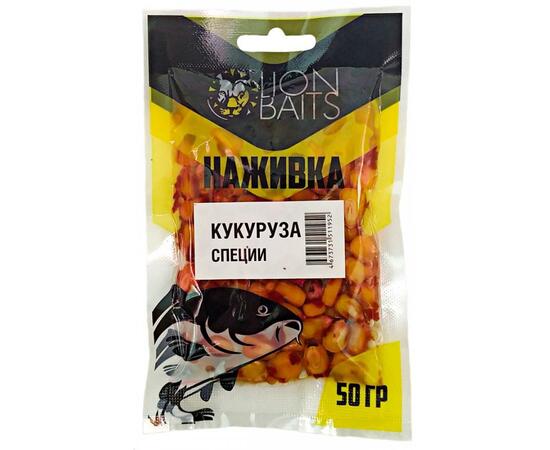 LION BAITS Кукуруза насадочная "Наживка" натуральная "Специи" 50гр, фото 