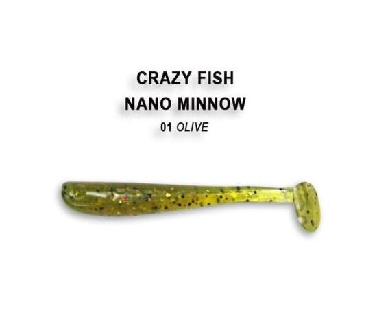 Мягкая приманка CRAZY FISH Nano Minnow 1.6" 6-40-1-6, фото 