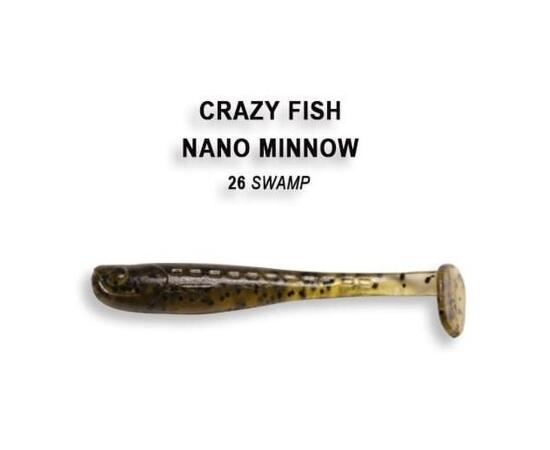 Мягкая приманка CRAZY FISH Nano Minnow 1.6" 6-40-26-6, фото 