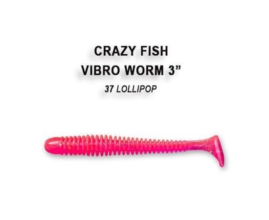 Мягкая приманка CRAZY FISH Vibro worm 2" 3-50-37-6, фото 